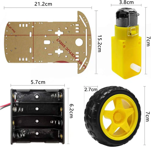 2Wd Transparent Smart Motor Robot Car Chassis Kit with Arduino Board