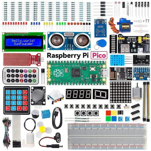 Raspberry Pi Pico Ultimate Starter Kit 32+ Items, 113 Projects, MicroPython, Piper Make and C/C++