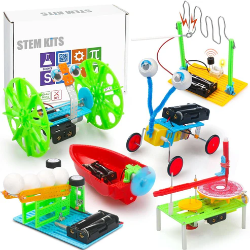 DIY 6-in-1 STEM Kit, Electronic Robotic for Kids Age 8-12 Year, STEM Projects, DIY Science Experiments Circuit Building Kits, Electric Robot Toy, Gift for 8+ Year Old