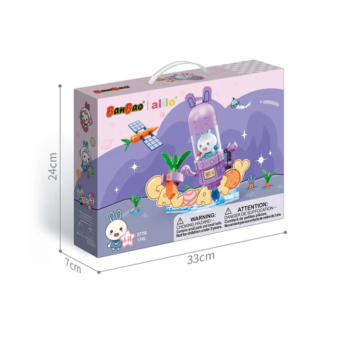 BanBao Intelligent Rabbit Building Blocks Toy Interactive Rabbit Themed Building Blocks DIY Kit Educational Building Blocks: The Intelligent Rabbit