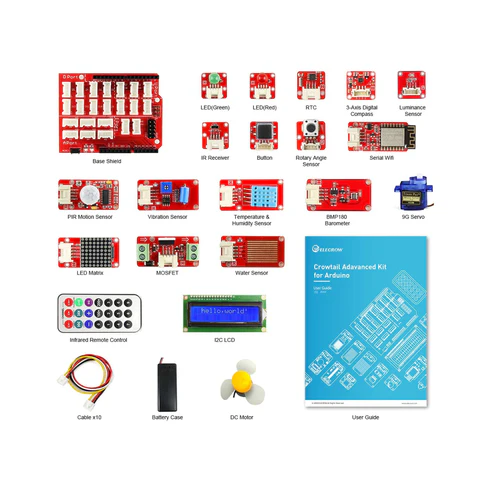 Crowtail Advanced Kit for Arduino V2.0 Programming Leaning Kit with 22 Modules for Building Projects