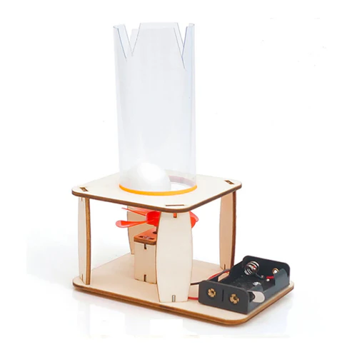 DIY Air Suspension Ball Kit DIY Wooden Aerodynamic Electric Air Suspension Ball Science Technology Experiment Kit Easy To Install Can Be Painted Steam Kit