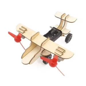 DIY Aircraft STEM Kit Twin-Engine Toy Taxiing Aircraft Educational Learning Wooden Puzzle Kids Games