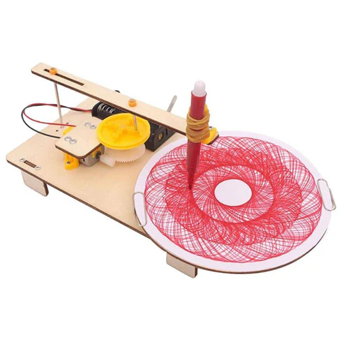 DIY Autoplotter Drawing STEM Kit STEM Kids Educational Physics Science DIY Wooden Auto Drawing Kid Toy Autoplotter