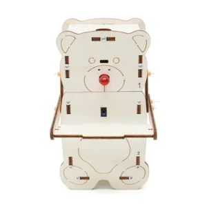 DIY Coin Eating Robot STEM Kit DIY Gluttonous Bear Puzzle Pack STEM Toy Science Education Set for School Projects Educational Kids Learning Wooden Toy