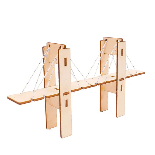 DIY Bridge STEM Kit DIY Kid Learning STEM Physical Science Kits Educational Toy Cable-Stayed Bridge