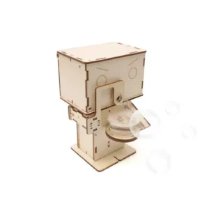 DIY Bubble Machine STEM Kit Mini Wooden Robot Bubble Blower Machine Toy For Kids Outdoor Game DIY Puzzle Pack STEM Toy Science Education Set With Robotic Project