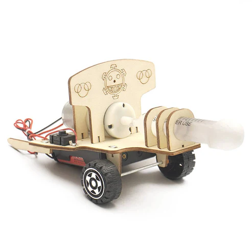 DIY Air Cannon STEM Kit STEM Science Educational Toys For Boys Solar Electric Wooden Car Miniature Toys For Children