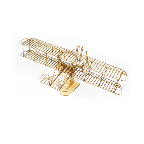 Dancing Wings Hobby 3D Wood Jigsaw Puzzle Wood DIY Kit – Wright Brothers Flyer-1 Building Craft Fine Wood Furnishing Need to Build, Wooden or Paper Package