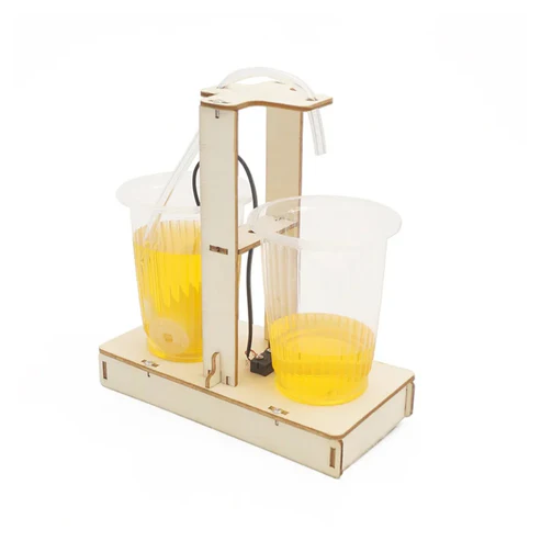 DIY Drinking Fountain STEM Kit DIY Water Dispenser Puzzle Pack STEM Toy Science Education Set for School Projects Educational Kids Learning Wooden Toy