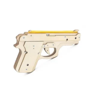 DIY Gun STEM Kit PB Playful Steam Bag Education Children Wooden Assembly DIY Building Block Rubber Band Gun Fun Toys Creative Gift