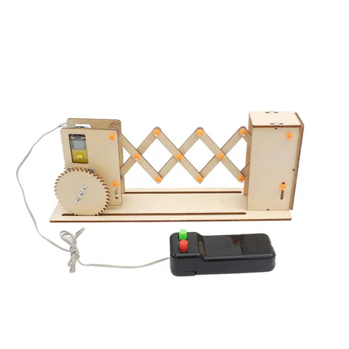 DIY Retractable Gate Stem Kit Teaching Projects Retractable Gate Door Model kits for kids Assemble