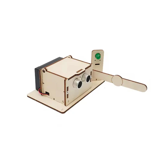 DIY Automatic Gate STEM Kit Intelligent Sensor Gate DIY Puzzle Pack STEM Toy Science Education Set With Robotic Educational Kids Learning Wooden Toy