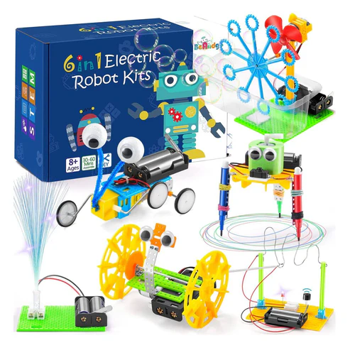 6 in 1 DIY STEM Robotics Kit for Kids, Electronic Science Experiments Projects for Kids, DIY Engineering Robotic Building Kits for Boys Ages 8-12 Years