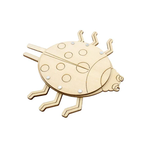 DIY Ladybugs Puzzle STEM Kit Wooden Ladybugs Educational Science Assembly Blocks Toys Physics Experiment Kit