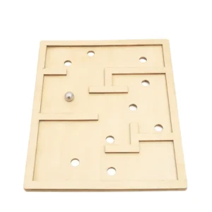 DIY Rectangular Maze STEM Kit Children's 3D Wooden Puzzle Wooden Box Educational Toys Balance Science Challenge Educational Wooden Box Puzzle