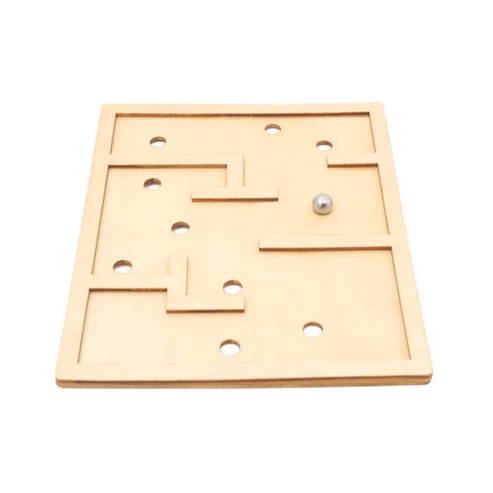 DIY Rectangular Maze STEM Kit Children’s 3D Wooden Puzzle Wooden Box Educational Toys Balance Science Challenge Educational Wooden Box Puzzle
