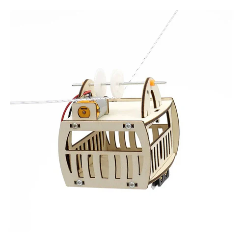 DIY Sightseeing STEM Kit Cable Car Educational Learning Model, Wood