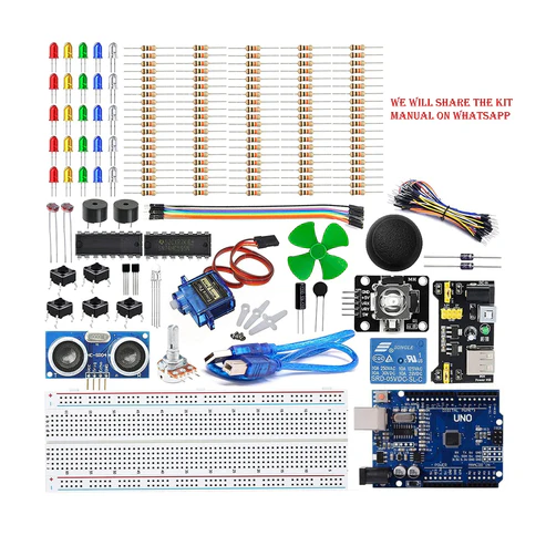 Basic Starter Kit for Compatible with Arduino SMD UNO, Breadboard, LED, Resistor,Jumper Wires and Power Supply