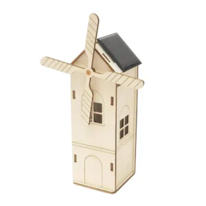 DIY Solar Windmill STEM Kit DIY Solar Windmill House Educational Learning Model 3D Puzzle Assemble Solar Powered Windmill School Science Educational Project STEM Toy