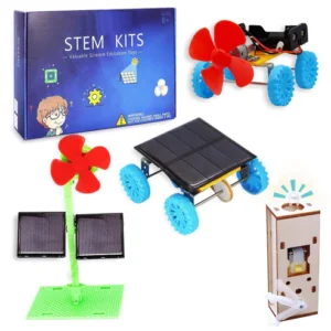 DIY 4-in-1 Solar STEM Kit Projects for Kids Ages 8-12, Science Kits Boys Building Set for Kids Ages 10-12, Solar Experiment Toys Electric Gifts for Teens Age 12-14