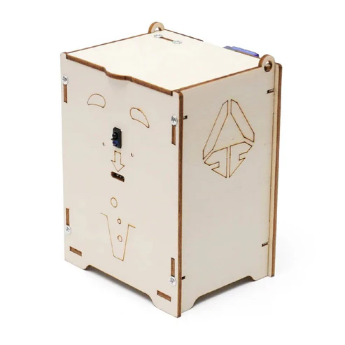 DIY Automatic Trash Can STEM Kit Wooden Infrared Sensor Trash Can Stem Kit Wooden Intelligent Trash Can Infrared Sensor Home School Science and DIY Projects, Experiment, Educational Technology, Innovation