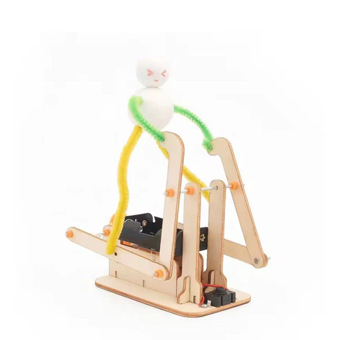 Treadmill Running Robot STEM Kit DIY Wooden Electric Science Treadmill STEM Educational Toy Model Running robot DIY Science Project Kit Technological