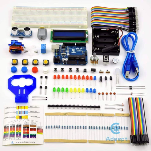 Ultrasonic Distance Sensor Starter Kit Compatible with Arduino IDE