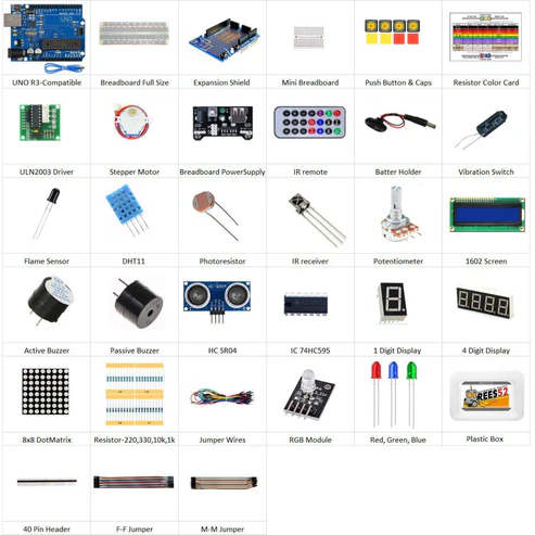 UNO Project Super Starter Kit with Tutorial and UNO R3 Compatible with Arduino IDE