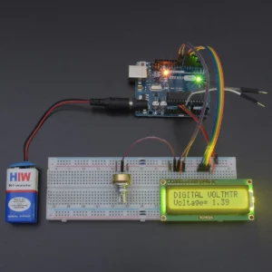 Make a Digital voltmeter using 16*2 LCD Display interfacing with Arduino uno