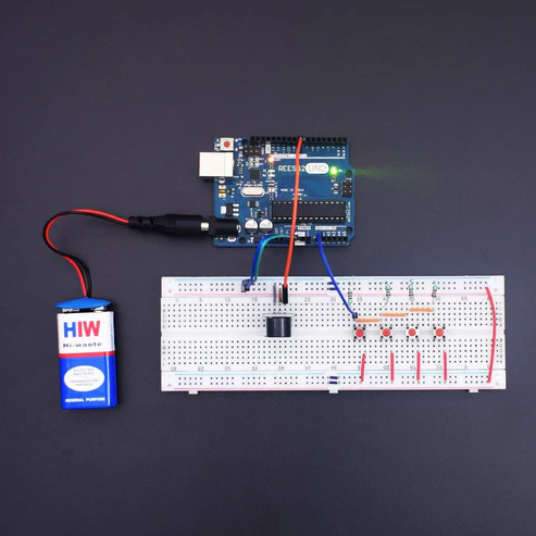 Control the frequency of Buzzer Module using Push Buttons