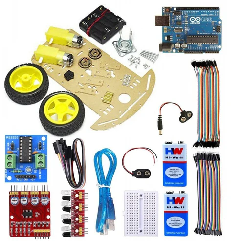 Make A Line Follower Robot Using L293D Motor Driver Module Interfacing With Arduino Uno