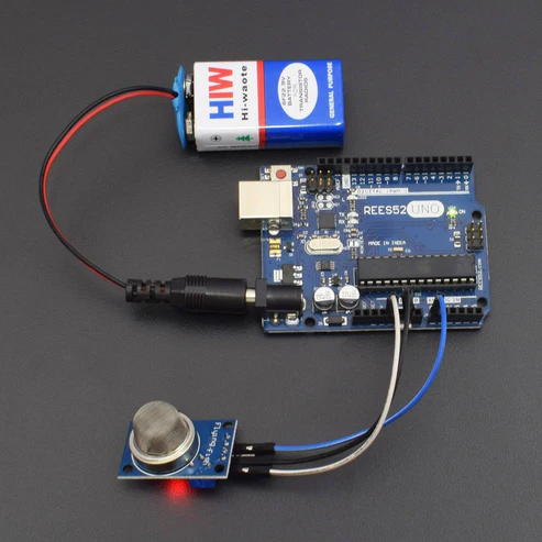 Testing a MQ-8 Gas Sensor interfacing with arduino uno