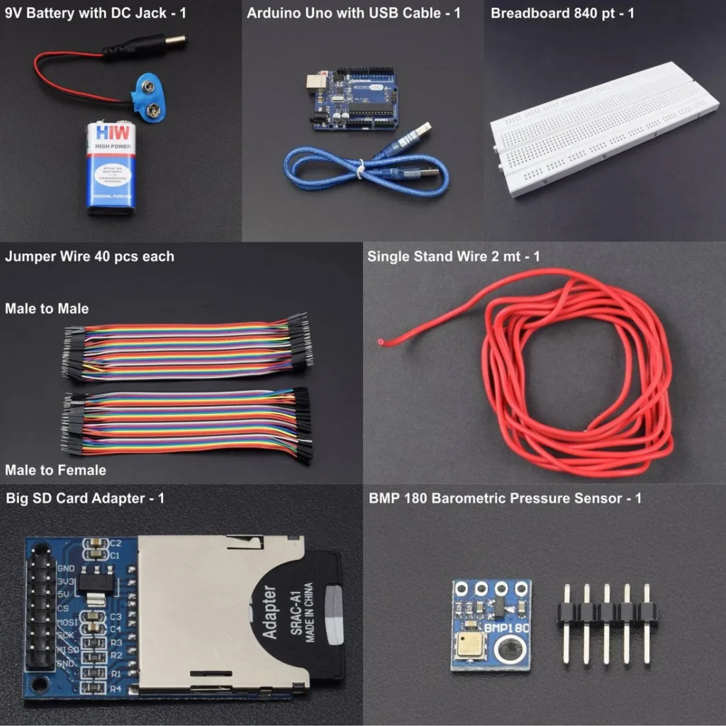Make A Data Logger Using BIG SD CARD MODULE And BMP180 PRESSURE SENSOR