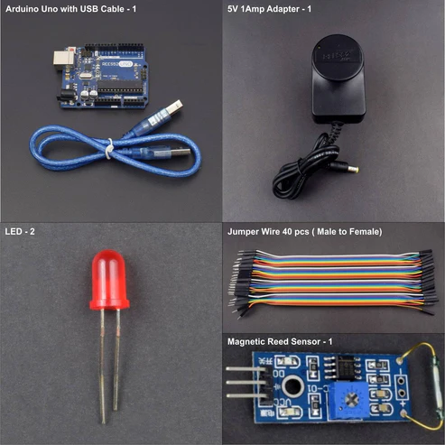 Turn on and off the Led using Magnetic Reed Sensor interfacing with Arduino Uno