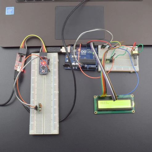 Making a RF Wireless Communicator using Arduino uno and Arduino pro mini