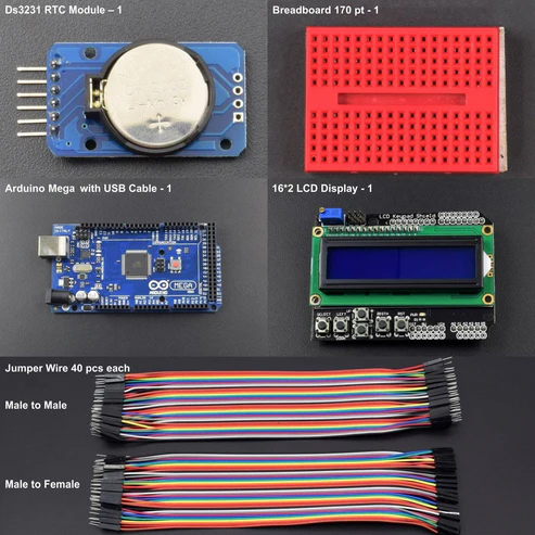 Display the Real Time Data on LCD using RTC DS3231 interfacing with Arduino