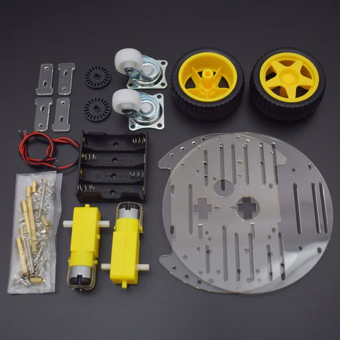 Smart car chassis 2wd / robot tracing strong magnetic motor car rt-4 / avoidance car with code disk for arduino
