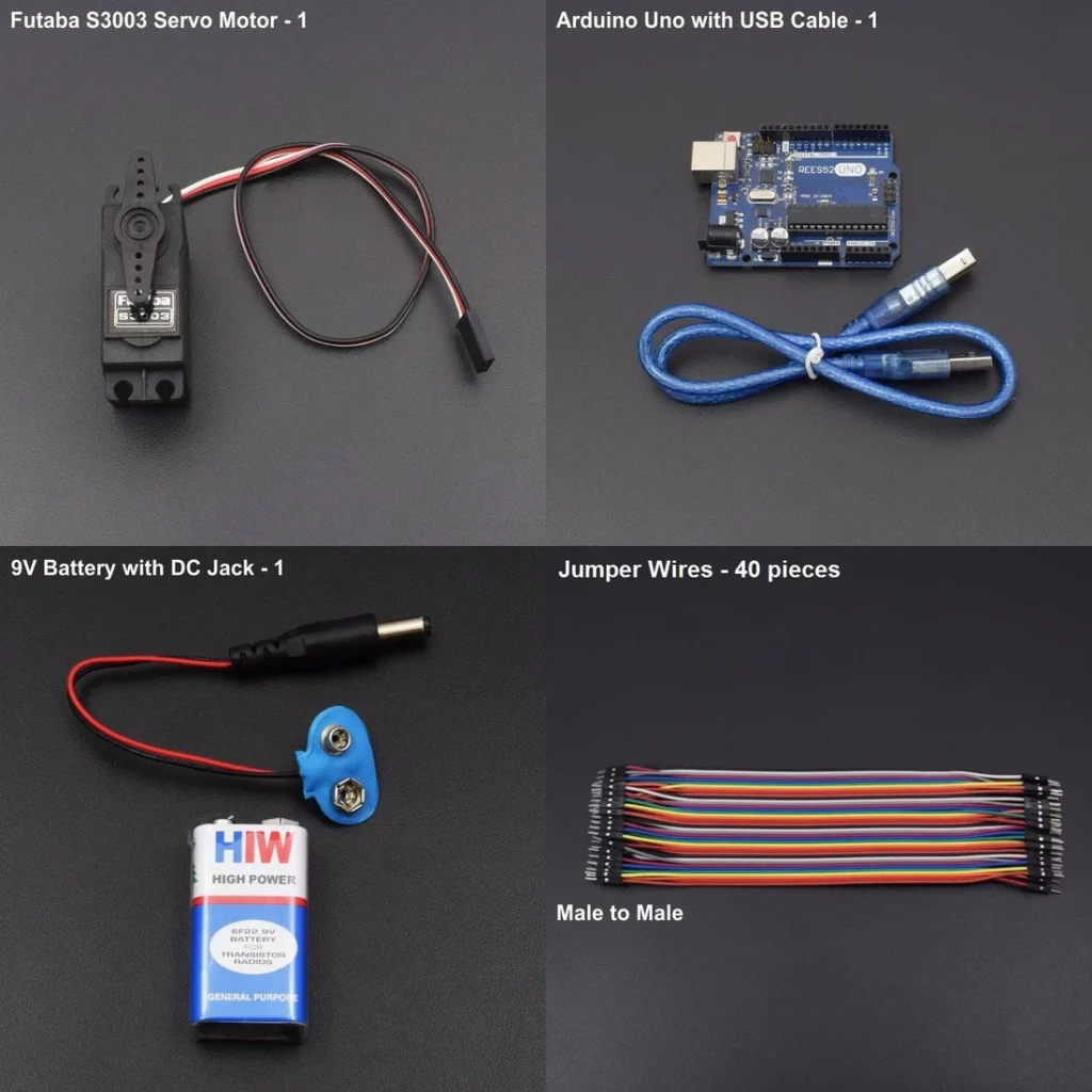 Testing a servo motor interfacing with Arduino Uno