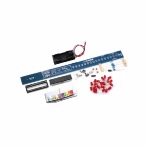 POV LED Stick Kit 16 Bits POV LED Light Stick Rocker DIY Kit Shaking STC89C52 51 Microcontroller Electronic Soldering Kits Red Display