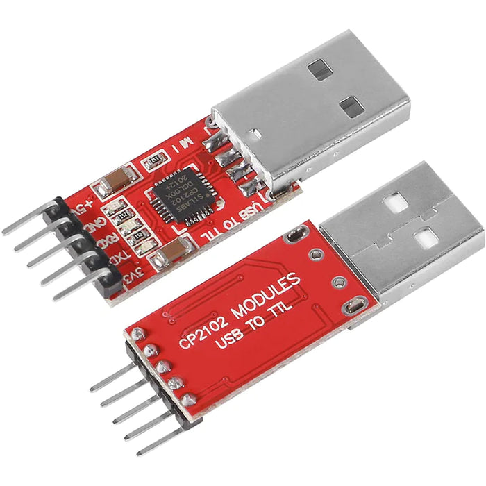 Robokreeda CP2102 USB 2.0 to TTL UART Serial convertor Module – 5 Pin – Red