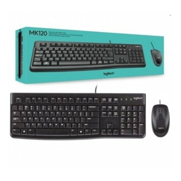 Logitech Keyboard Mouse Set Wired MK120